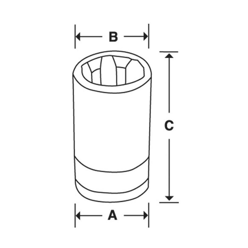 FLE80A - Nasadka 3/8" do śrub Torx®, E8