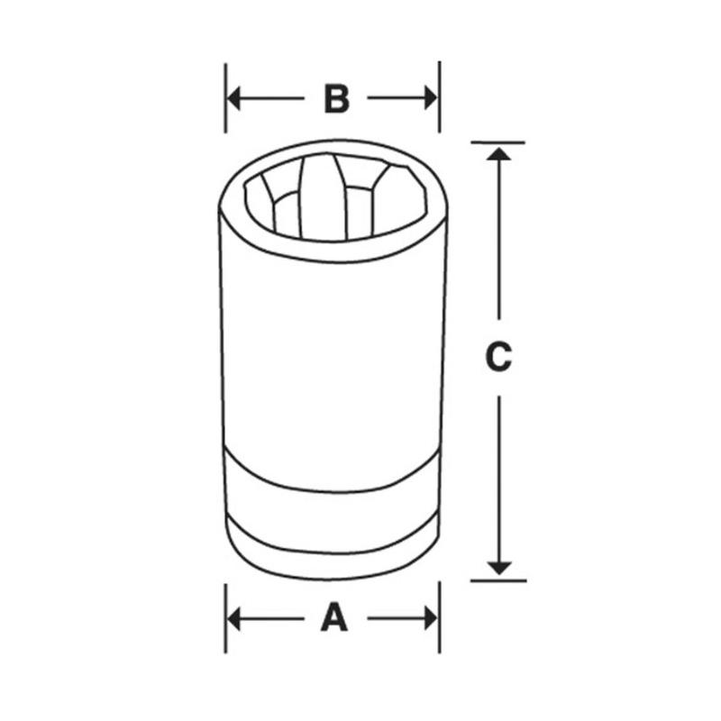 FLE100A - Nasadka 3/8" do śrub Torx®, E10