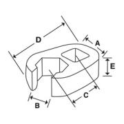 FRH140S - Klucz pazurowy 3/8" 6-kątny, oczkowo-otwarty, Flank Drive®, 7/16"
