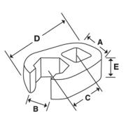 FRH280S - Klucz pazurowy 3/8" 6-kątny, oczkowo-otwarty, Flank Drive®, 7/8"