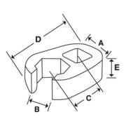 FRHM15 - Klucz pazurowy 3/8" 6-kątny, oczkowo-otwarty, Flank Drive®, 15 mm