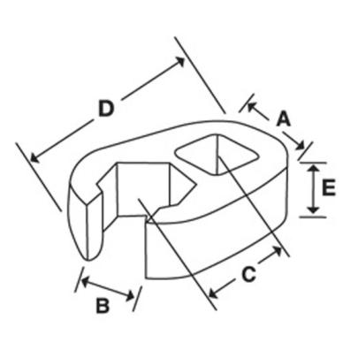 FRHM22 - Klucz pazurowy 3/8" 6-kątny, oczkowo-otwarty, Flank Drive®, 22 mm