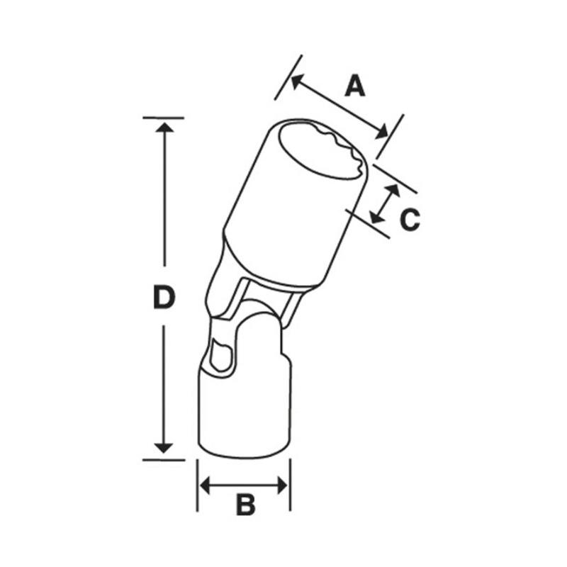 FSE180 - Nasadka przegubowa 3/8" do śrub Torx®, E18