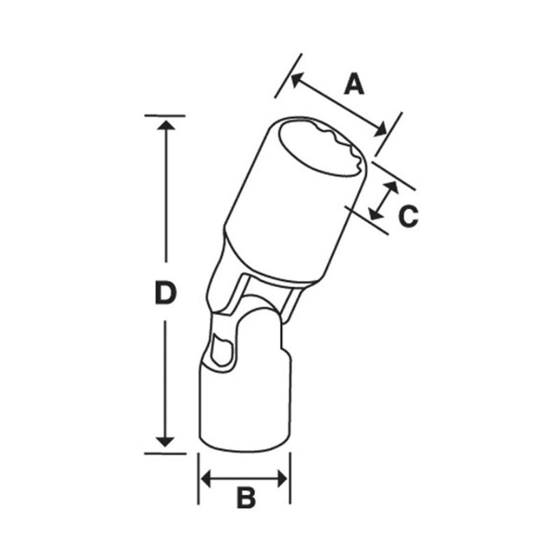 FSE200 - Nasadka przegubowa 3/8" do śrub Torx®, E20 FSE200 - Nasadka przegubowa 3/8" do śrub Torx®, E20