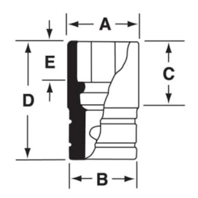 FSS121 - Nasadka 3/8" 6-kątna, Semi-Deep, calowa, 3/8"