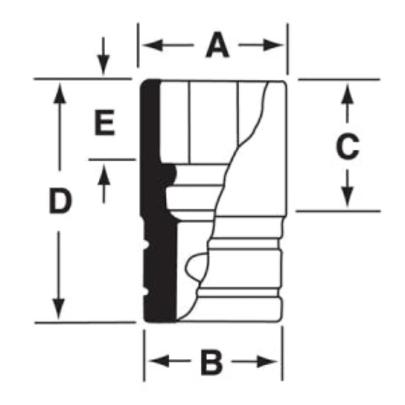 FSS221 - Nasadka 3/8" 6-kątna, Semi-Deep, calowa, 11/16"