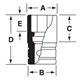 FSS241 - Nasadka 3/8" 6-kątna, Semi-Deep, calowa, 3/4"