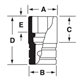 FSS261 - Nasadka 3/8" 6-kątna, Semi-Deep, calowa, 13/16"