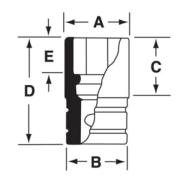 FSS281 - Nasadka 3/8" 6-kątna, Semi-Deep, calowa, 7/8"