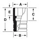 FSS321 - Nasadka 3/8" 6-kątna, Semi-Deep, calowa, 1"