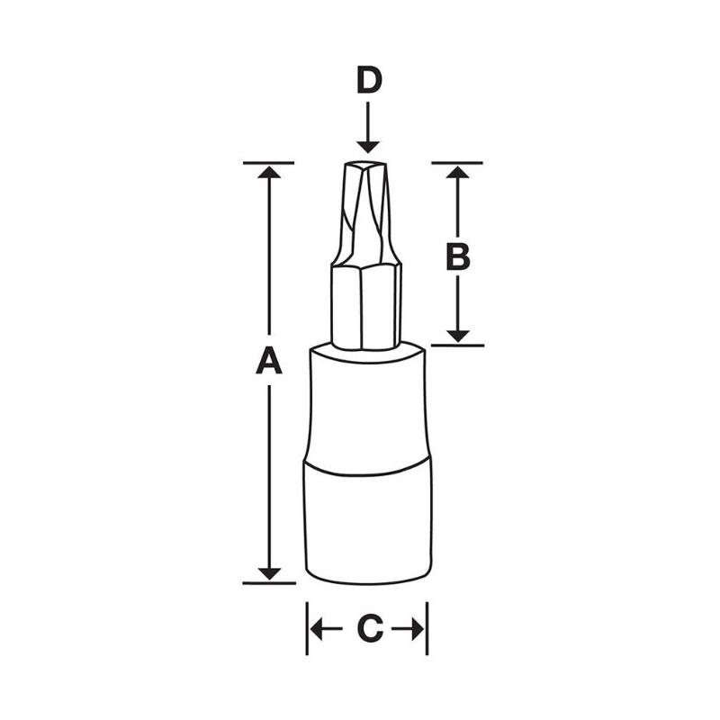 FTX40E - Nasadka trzpieniowa 3/8" do śrub Torx®, T40