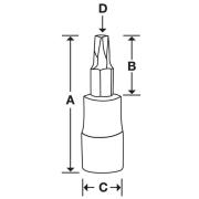 FTX50E - Nasadka trzpieniowa 3/8" do śrub Torx®, T50
