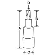 FTX27TPE - Nasadka trzpieniowa 3/8" do śrub Torx Plus®, IP27