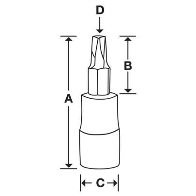 FTX27TPE - Nasadka trzpieniowa 3/8" do śrub Torx Plus®, IP27