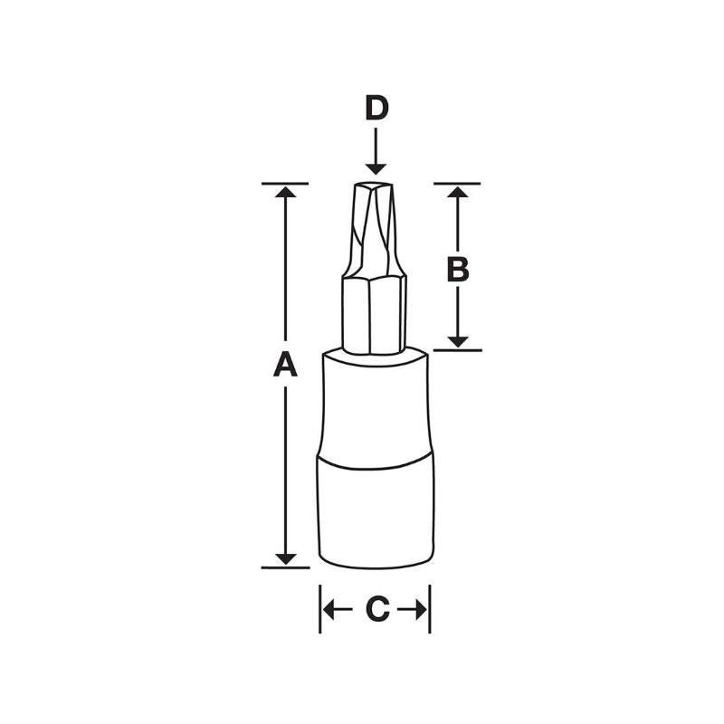 FTXB27E - Nasadka trzpieniowa Heavy-Duty 3/8" do śrub Torx®, T27