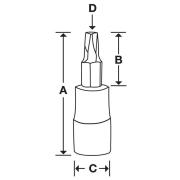 FTXB50E - Nasadka trzpieniowa Heavy-Duty 3/8" do śrub Torx®, T50