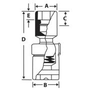 FU12B - Nasadka przegubowa 3/8" 12-kątna, calowa, 3/8"