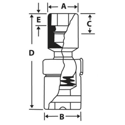FU26B - Nasadka przegubowa 3/8" 12-kątna, calowa, 13/16"