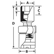 FU28B - Nasadka przegubowa 3/8" 12-kątna, calowa, 7/8"