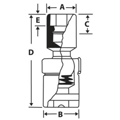FU30A - Nasadka przegubowa 3/8" 12-kątna, calowa, 15/16"