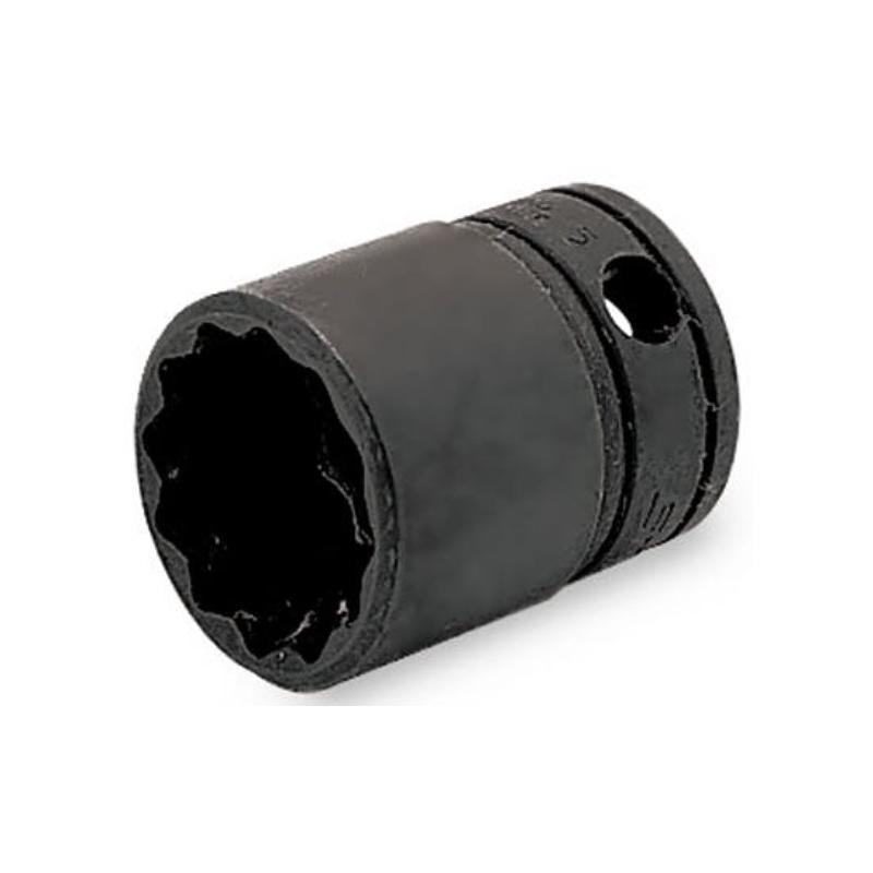 GF241 - Nasadka czerniona 3/8" 12-kątna, krótka, calowa, 3/4"