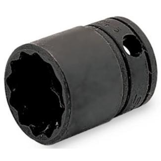 GF281 - Nasadka czerniona 3/8" 12-kątna, krótka, calowa, 7/8"