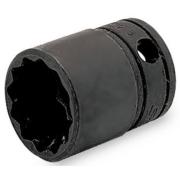 GF281 - Nasadka czerniona 3/8" 12-kątna, krótka, calowa, 7/8"