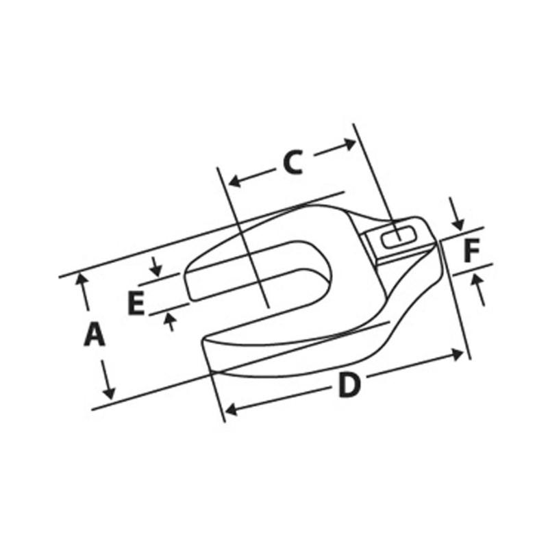 GFCO16A - Klucz pazurowy wzmocniony 3/8" płaski, 1/2" GFCO16A - Klucz pazurowy wzmocniony 3/8" płaski, 1/2"