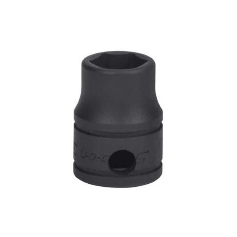 GFS121 - Nasadka czerniona 3/8" 6-kątna, krótka, calowa, 3/8"