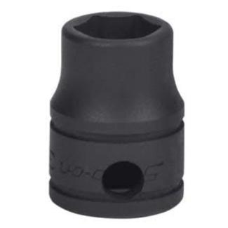 GFS141 - Nasadka czerniona 3/8" 6-kątna, krótka, calowa, 7/16"