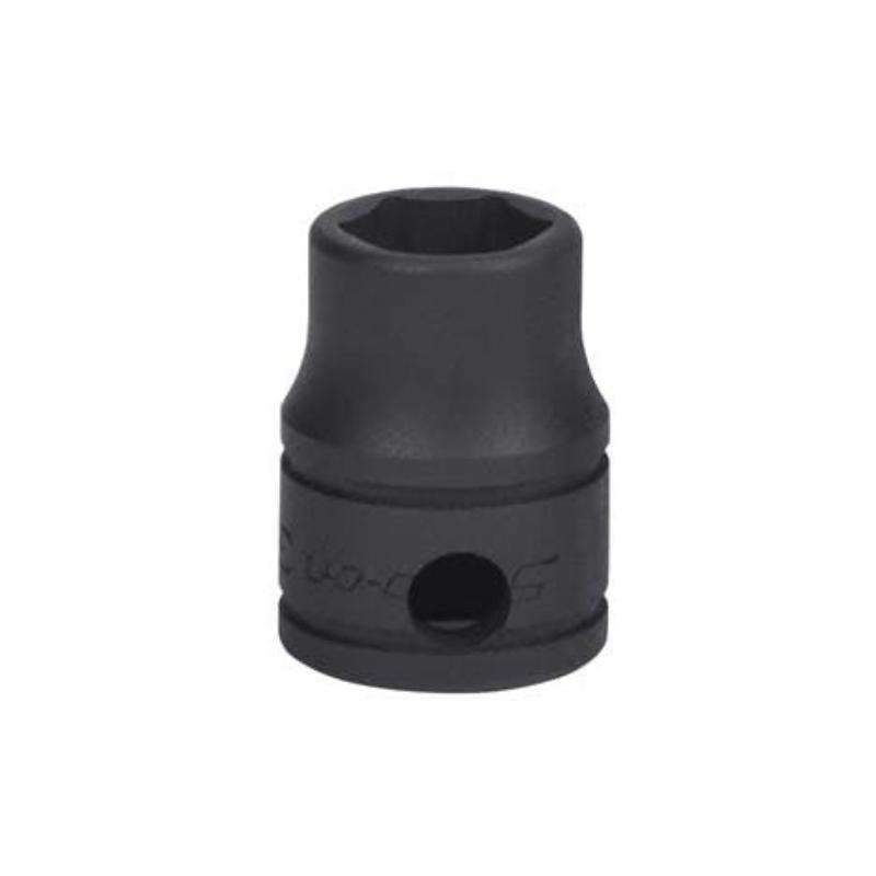 GFS141 - Nasadka czerniona 3/8" 6-kątna, krótka, calowa, 7/16"