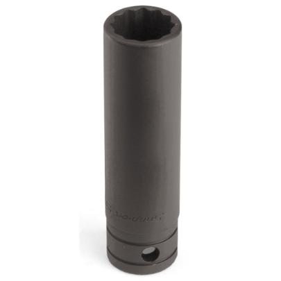 GS181A - Nasadka czerniona 1/2" 12-kątna, długa, calowa, 9/16"