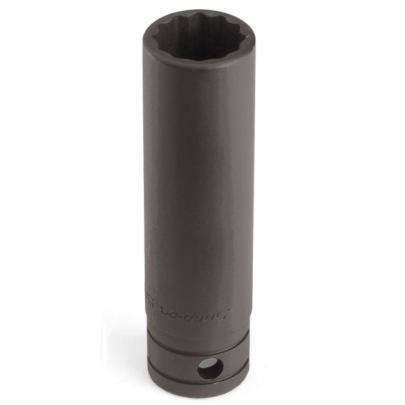 GS281 - Nasadka czerniona 1/2" 12-kątna, długa, calowa, 7/8"