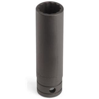 GS301 - Nasadka czerniona 1/2" 12-kątna, długa, calowa, 15/16"