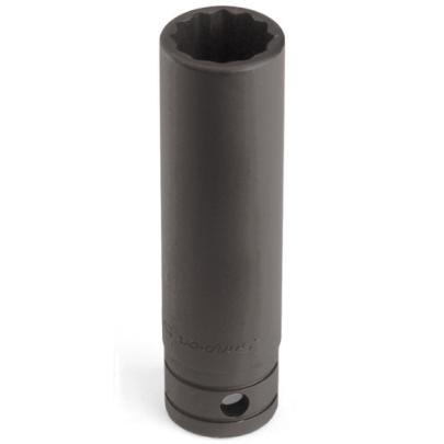 GS301 - Nasadka czerniona 1/2" 12-kątna, długa, calowa, 15/16"