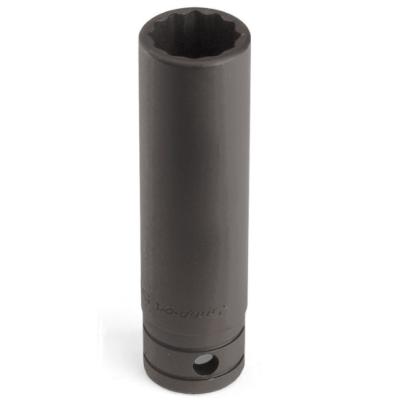 GS381 - Nasadka czerniona 1/2" 12-kątna, długa, calowa, 1'3/16"