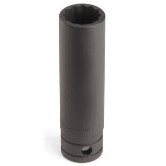 GS401 - Nasadka czerniona 1/2" 12-kątna, długa, calowa, 1'1/4"