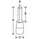 GSA20E - Nasadka trzpieniowa 1/2" czerniona do śrub 6-kątnych calowych, 5/8"