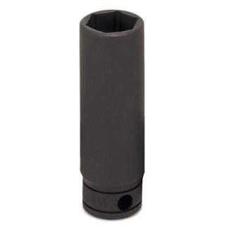 GSFS081 - Nasadka czerniona 3/8" 6-kątna, długa, calowa, 1/4"