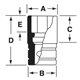 GSTMD6 - Nasadka czerniona 1/4" 12-kątna, długa, calowa, 3/16"