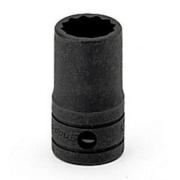 GSW121A - Nasadka czerniona 1/2" 12-kątna, krótka, calowa, 3/8"
