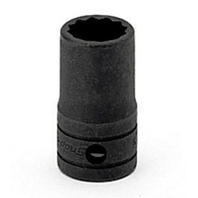 GSW121A - Nasadka czerniona 1/2" 12-kątna, krótka, calowa, 3/8"