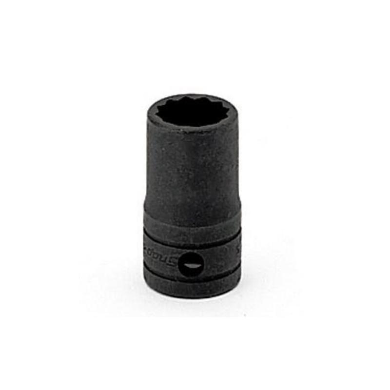 GSW141A - Nasadka czerniona 1/2" 12-kątna, krótka, calowa, 7/16"