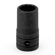 GSW161A - Nasadka czerniona 1/2" 12-kątna, krótka, calowa, 1/2"