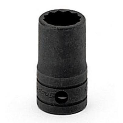 GSW161A - Nasadka czerniona 1/2" 12-kątna, krótka, calowa, 1/2"