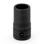 GSW181A - Nasadka czerniona 1/2" 12-kątna, krótka, calowa, 9/16"