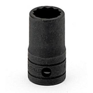 GSW221 - Nasadka czerniona 1/2" 12-kątna, krótka, calowa, 11/16"