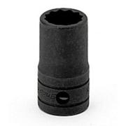 GSW221 - Nasadka czerniona 1/2" 12-kątna, krótka, calowa, 11/16"