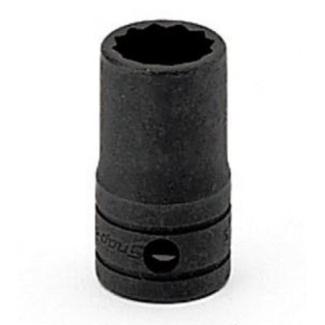 GSW241 - Nasadka czerniona 1/2" 12-kątna, krótka, calowa, 3/4"