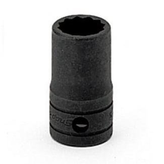 GSW281 - Nasadka czerniona 1/2" 12-kątna, krótka, calowa, 7/8"